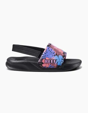 One Slide Purple Fronds Sandals (Little Kids)